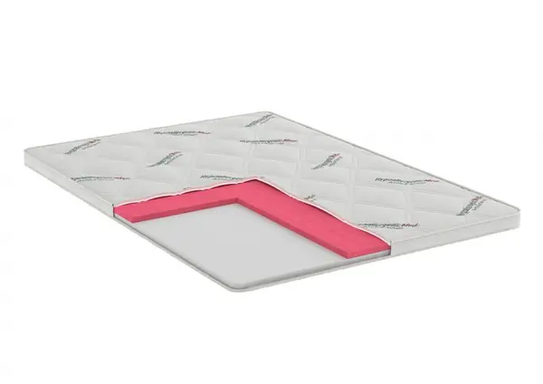 Topper cu memorie Hypoallergenicmed Antibacteria, cu husa detasabila si lavabila 160 x 200 x 5 cm