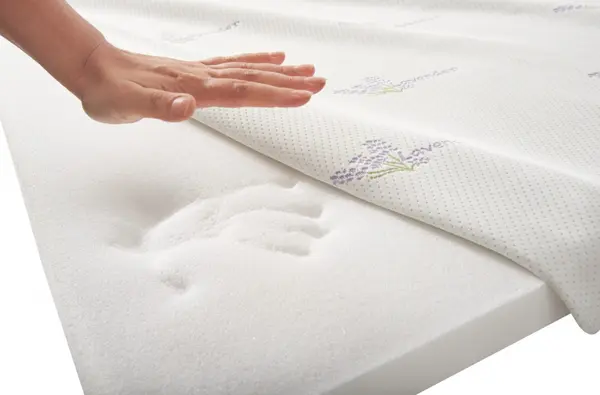 Topper cu memorie Memory Lavanda 140 x 200 x 5 cm, cu husa detasabila si lavabila, fermitate moale
