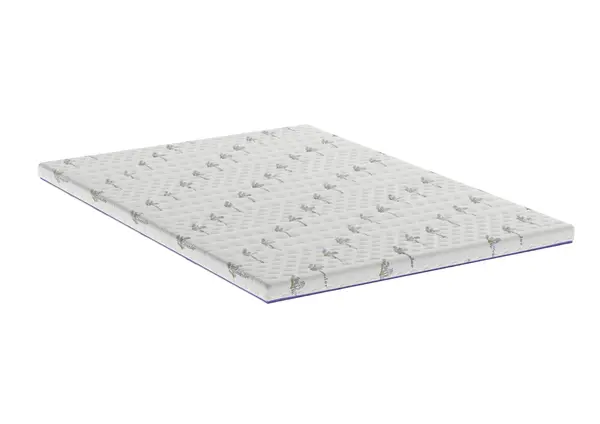 Topper cu spuma poliuretanica Superconfort Lavant 7 Zone 160x200, husa detasabila si lavabila, tratament lavanda, fermitate medie