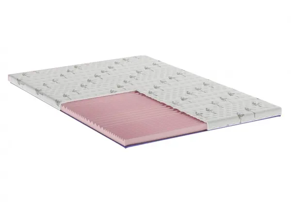 Topper cu spuma poliuretanica Superconfort Lavant 7 Zone 180 x 200 x 7 cm, cu husa detasabila si lavabila, fermitate medie
