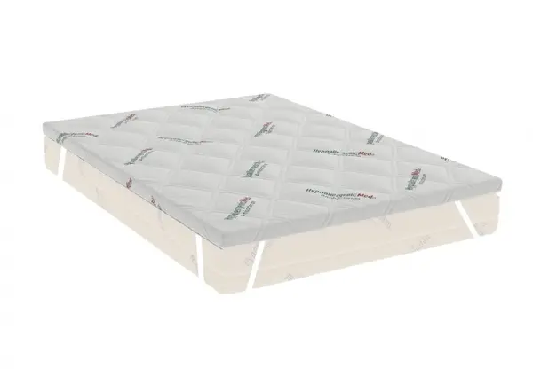Topper Hypoallergenicmed antibacteria 140 x 200 x 7 cm cu elastic, husa detasabila si lavabila