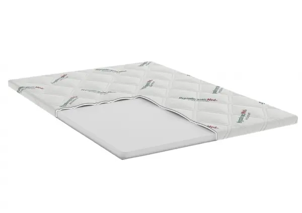 Topper Hypoallergenicmed Antibacteria, cu husa detasabila si lavabila 90 x 200 x 5 cm