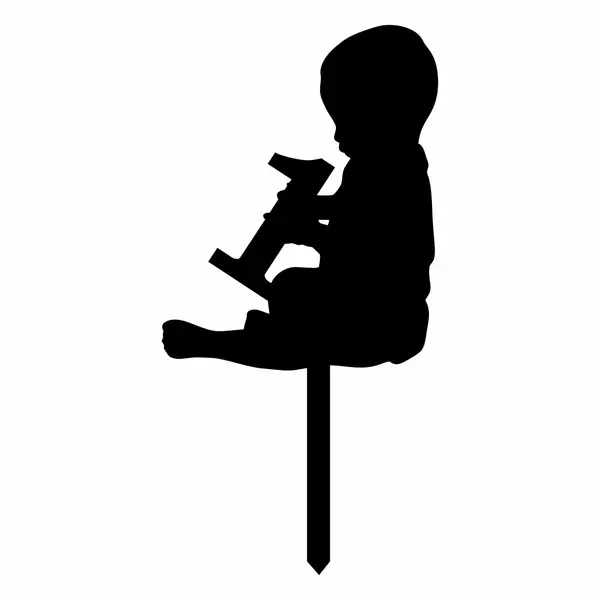 Topper tort Baby TC238 Lemn natur, 16x16cm