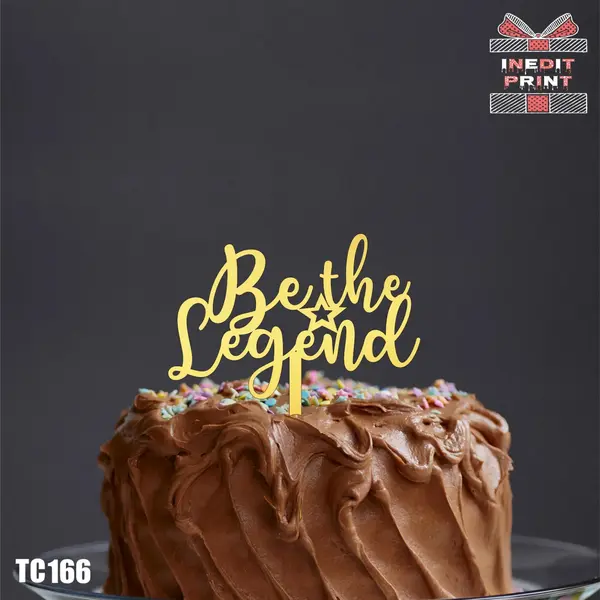 Topper Tort Be the Legend TC166 Lemn natur, 15x15cm