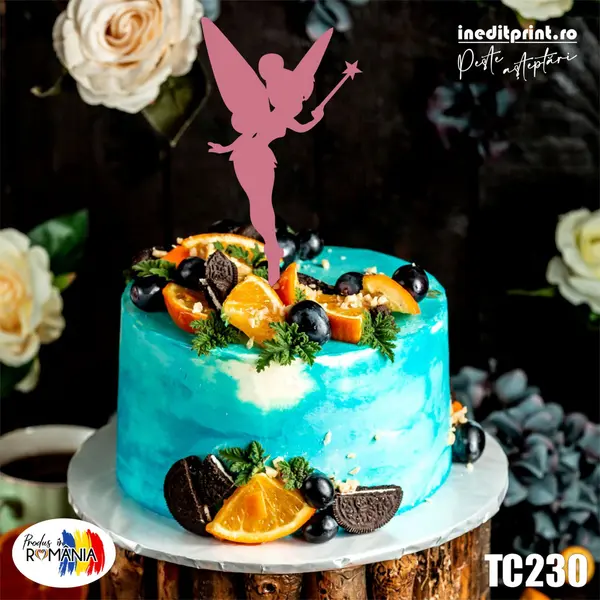 Topper tort Clopotica TC230 Lemn natur, 10x10cm