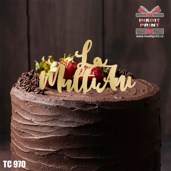 Topper Tort La Multi Ani TC970 Lemn natur, 8 cm