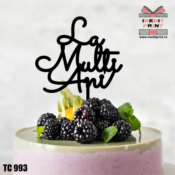 Topper Tort La multi ani TC993 Lemn natur, 10x10cm