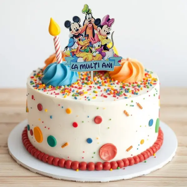 Topper tort Mickey Mouse si Prietenii, rezistent si reutilizabil