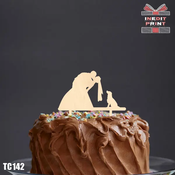 Topper Tort Miri TC142 Lemn natur, 16x16cm