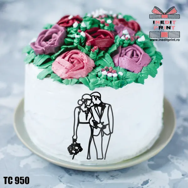 Topper Tort Oneline Miri TC950 Plexiglas negru, 10x15cm