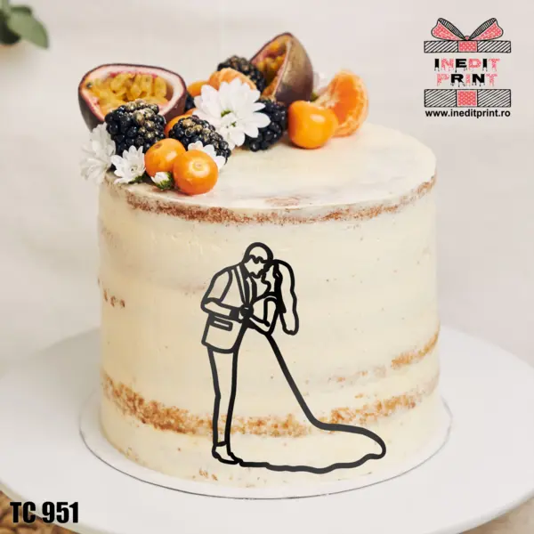 Topper Tort Oneline Miri TC951 Oglindă roz, 12x15cm
