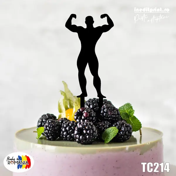 Topper Tort Sportiv TC214 Lemn natur, 8x8cm