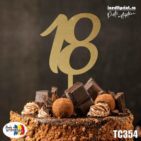 Topper tort TC354 Lemn natur, 13x13cm