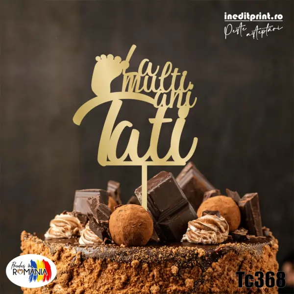 Topper tort TC368 Lemn natur, 16x16cm