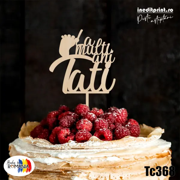 Topper tort TC368 Lemn natur, 20x20cm