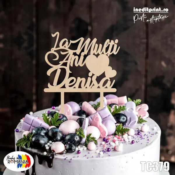 Topper tort TC379 Lemn natur, 20x20cm