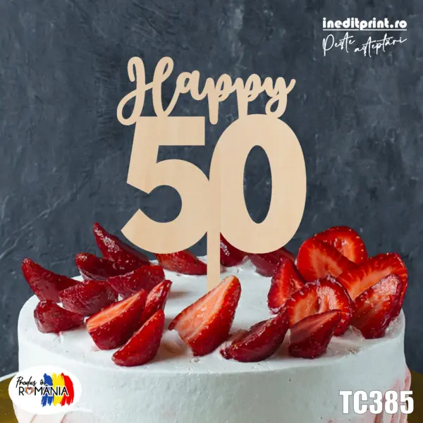 Topper tort TC385 Lemn natur, 10x10cm