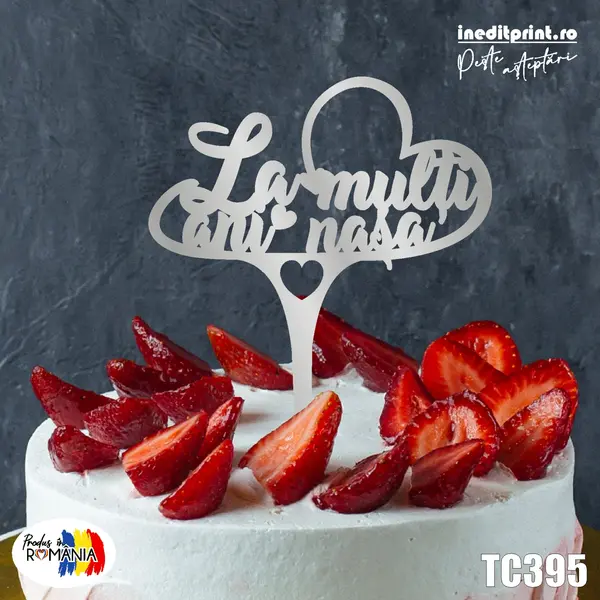 Topper Tort TC395 Lemn natur, 20x16cm