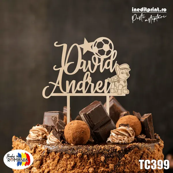 Topper tort TC399 Lemn natur, 20x20cm