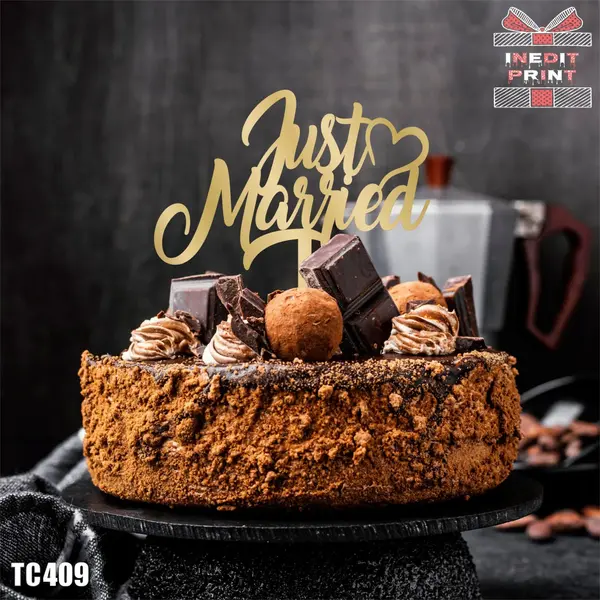 Topper tort TC409 Lemn natur, 13x13cm