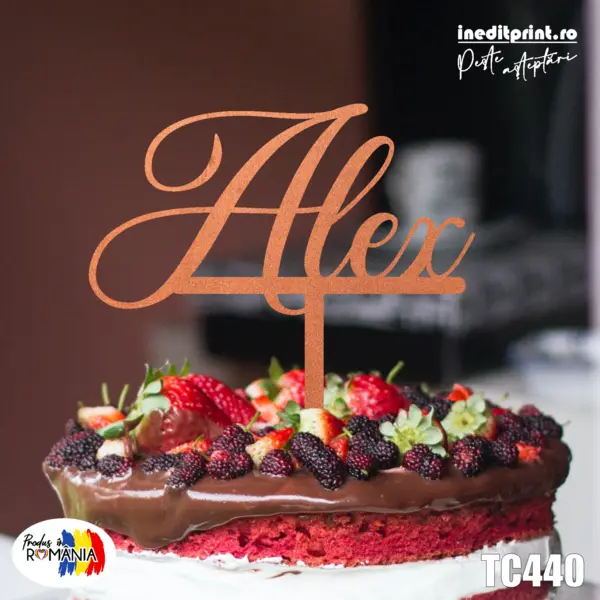 Topper tort TC440 Lemn natur, 13x13cm