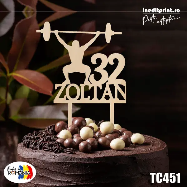 Topper tort TC451 Lemn natur, 20x20cm