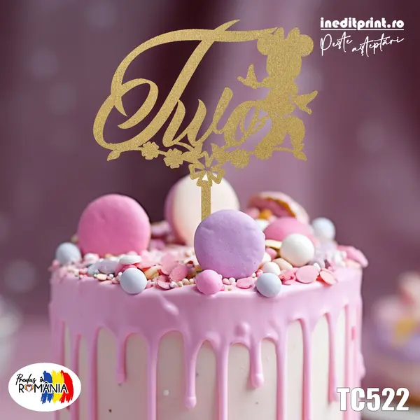 Topper tort TC522 Lemn natur, 10x10cm