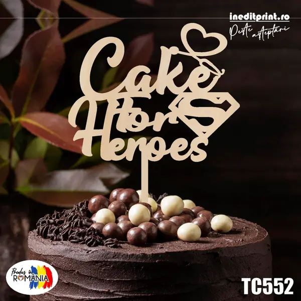 Topper tort TC552 Lemn natur, 13x13cm