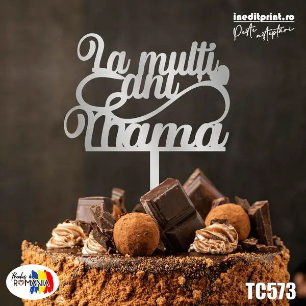 Topper tort TC573 Lemn natur, 16x16cm