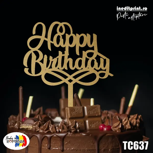 Topper Tort TC637 (SET 10) Lemn natur, 8x8cm