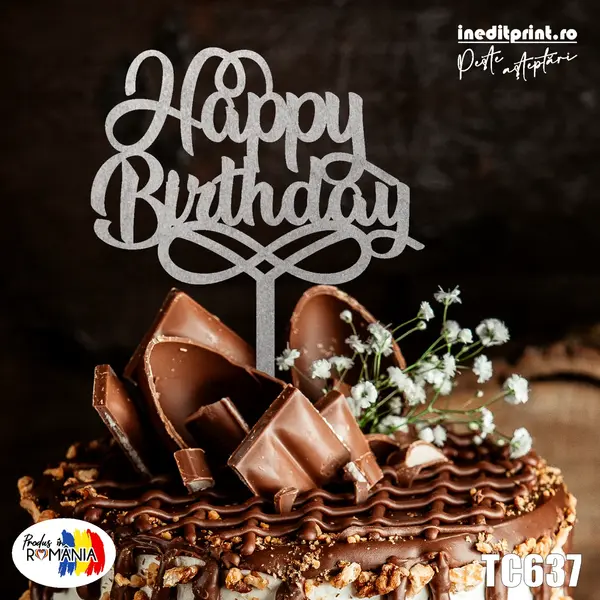 Topper Tort TC637 (SET 50) Lemn natur, 10x10cm