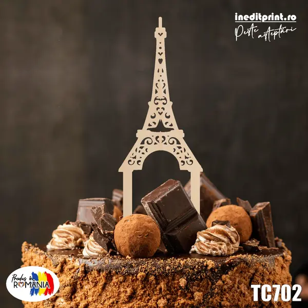 Topper tort Turnul Eiffel TC702 13x13cm