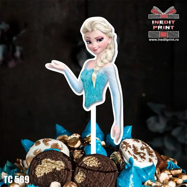 Topper Tort UV ELSA TC589 10x10cm, Plexiglass alb