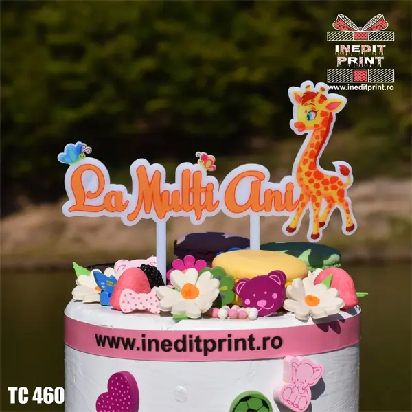 Topper Tort UV La multi ani TC460 15cm, Plexiglass alb