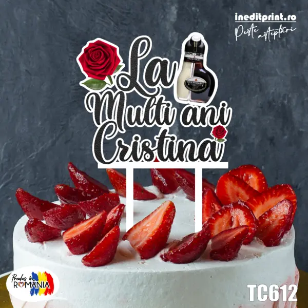 Topper Tort UV La multi ani TC612 15x15cm, MDF