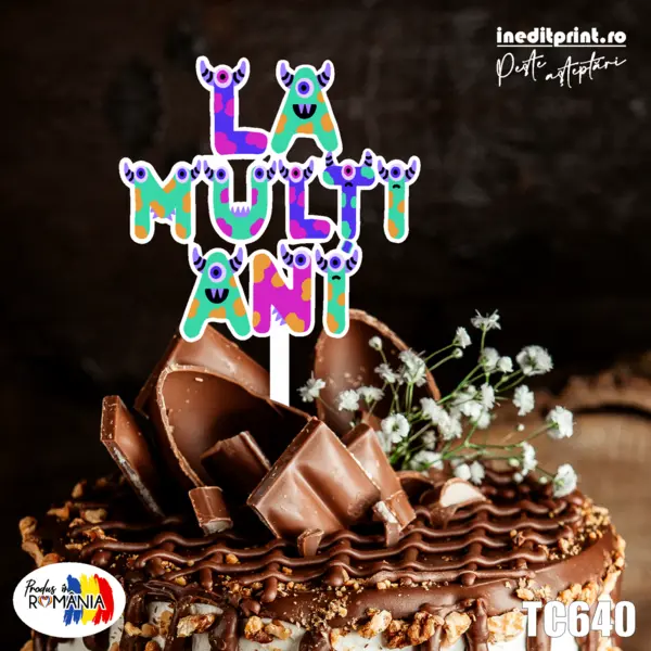 Topper Tort UV La multi ani TC640 10x10cm, MDF