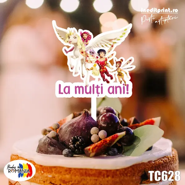 Topper Tort UV Linda Lima La multi ani TC628 15x15cm, MDF
