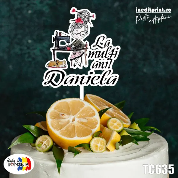 Topper Tort UV Personalizat Croitoreasa TC635 10x10cm, MDF