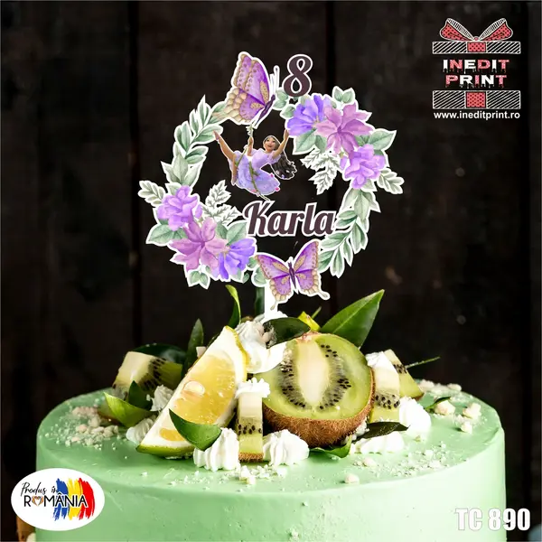Topper tort UV Personalizat Encanto TC890 MDF, 16x16cm