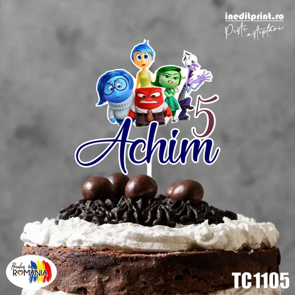 Topper Tort UV Personalizat Intors pe dos TC1105 13x13cm, MDF