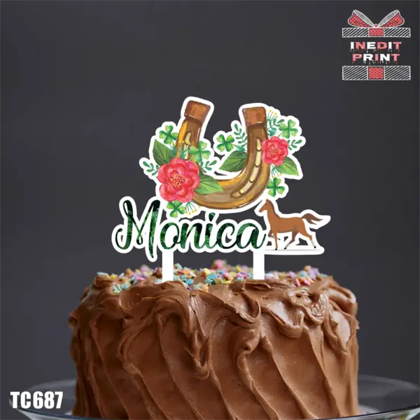 Topper tort UV Personalizat TC687 16x16cm, Plexiglass alb