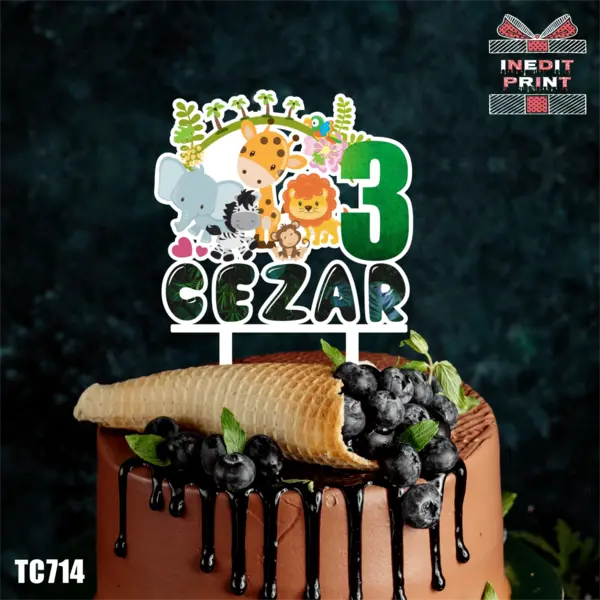 Topper tort UV Personalizat TC714 13x13cm, MDF