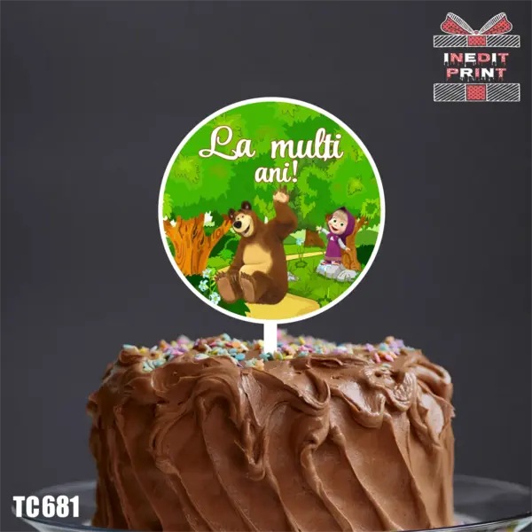 Topper tort UV TC681 10x10cm, MDF