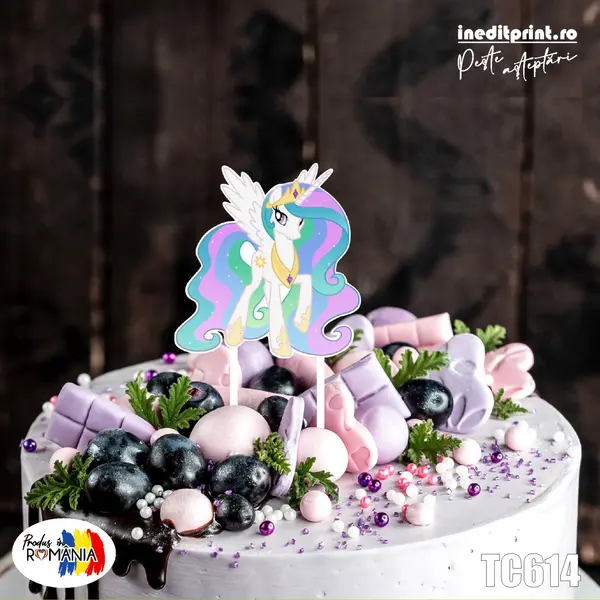Topper Tort UV Unicorn TC613 15x15cm, MDF