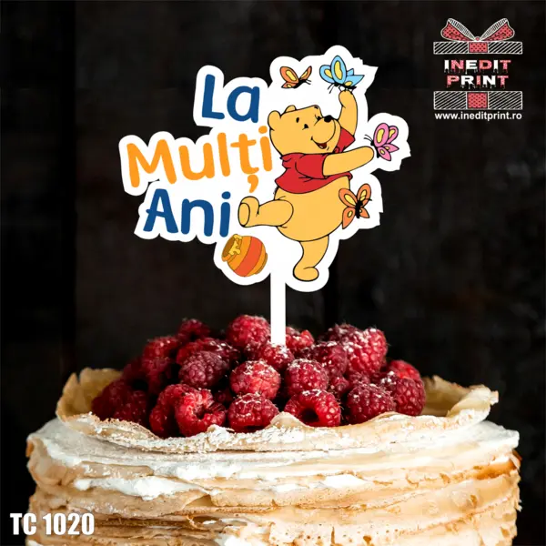 Topper Tort UV Winnie the Pooh La multi ani TC1020 13x13cm, MDF