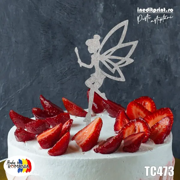 Topper tort Zana TC473 Lemn natur, 20x20cm