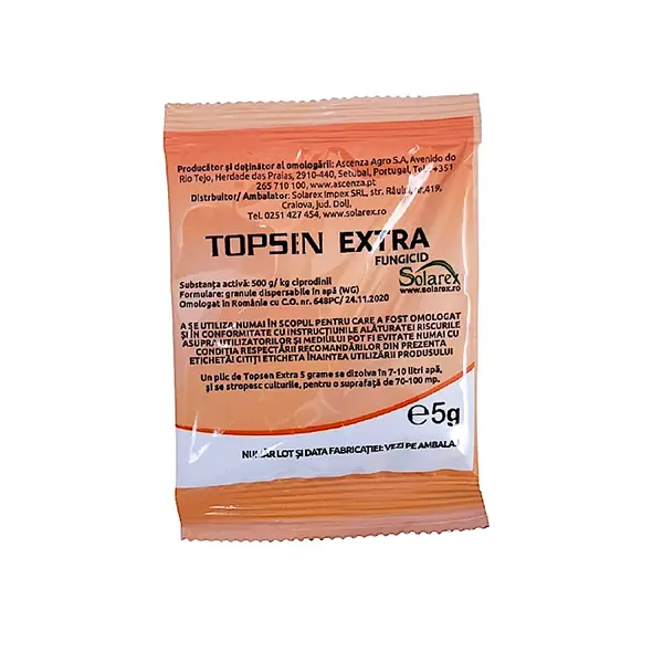 Topsen Extra 5 gr, fungicid sistemic, Ascenza, Rapan (mar, par), Monilioza (cais, piersic, nectarin, prun, cires, visin), Putregai Cenusiu (vita de vie) - Default Title