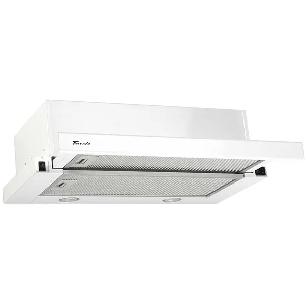 Tornado Hota Telescopica Incorporabila Tornado Storm 700 (60), 1 motor, latime 60 cm, 3 viteze, absorbtie 700 m3/ora, Alb