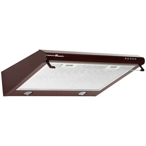Tornado Hota traditionala Tornado Bona 10 (50) LED, 1 motor, latime 50 cm, absorbtie 380 m3/ora, filtru anti-grasimi aluminiu 5 straturi, Maro