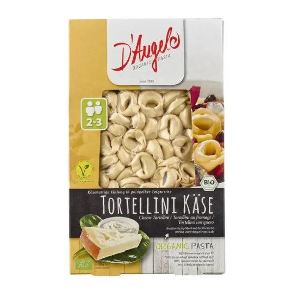 Tortellini Bio cu Branza, D'Angelo Pasta, 250 g